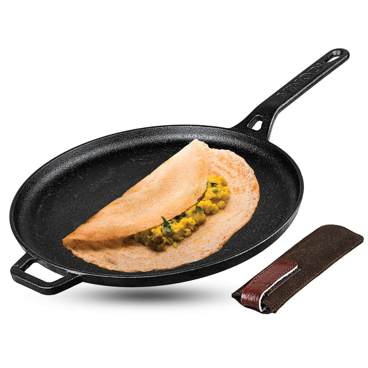 Vinod Legacy Pre-Seasoned Cast Iron Dosa Tawa - 28 cm - LCIDT28