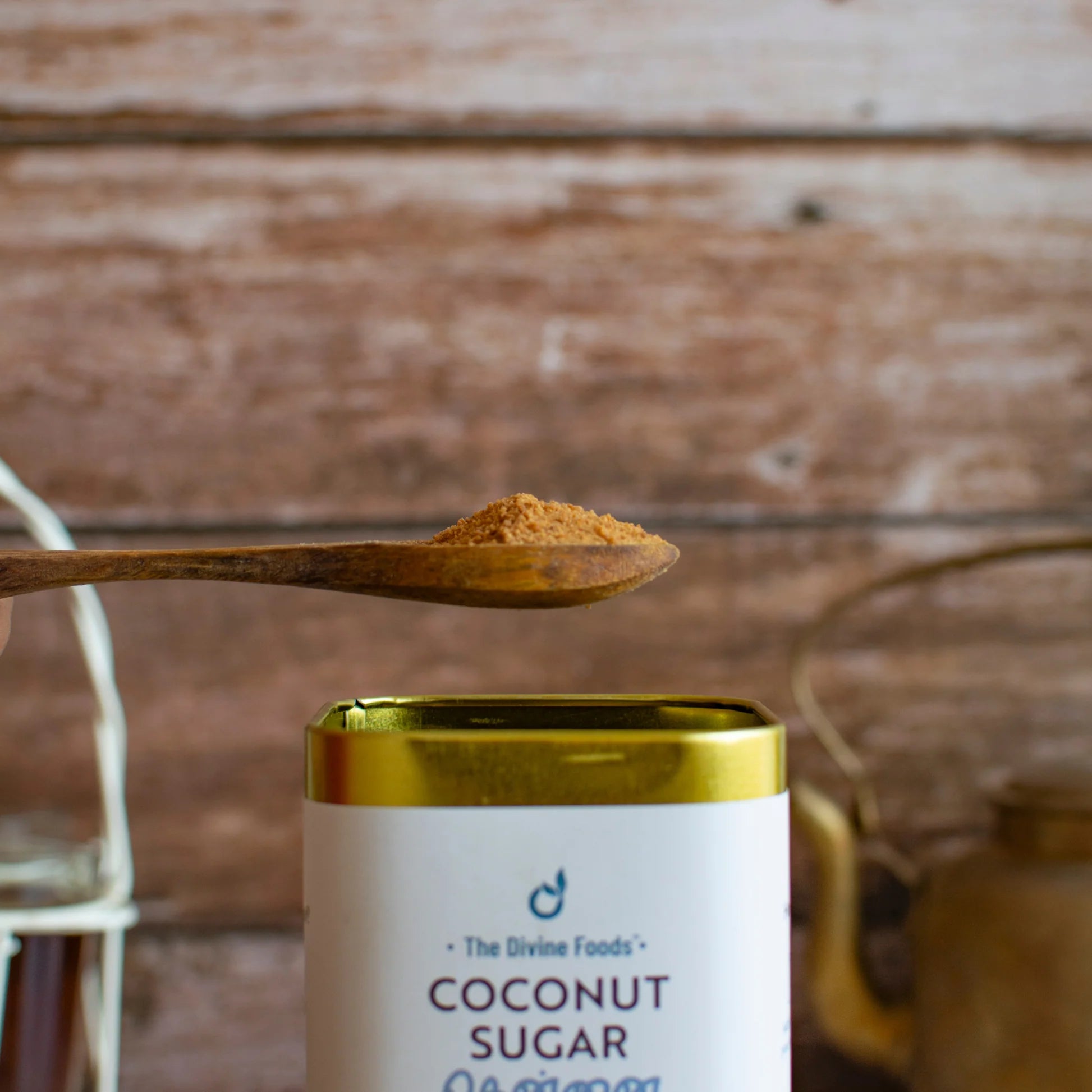 The Divine Foods Organic Coconut Sugar Natural Sweetener, Sugar Alternative, Coconut Palm Sap- 250 g