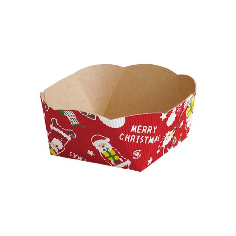 Redman Baking Tray (Lovely Santa) 6.5X6.5X4Cm 10Pc  - 1 Pc
