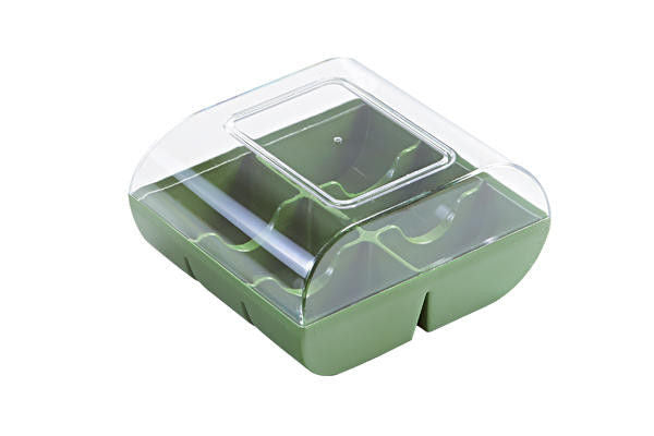 Redman Box Plastic Macaron 6 Green  - 1 Pc