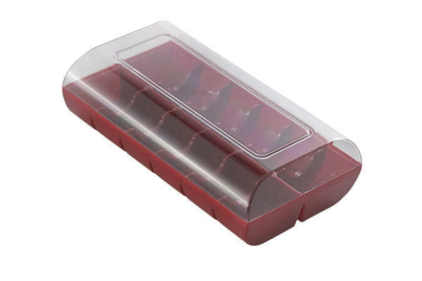 Redman Plastic Box Macaron 12 Ruby Red  - 1 Pc