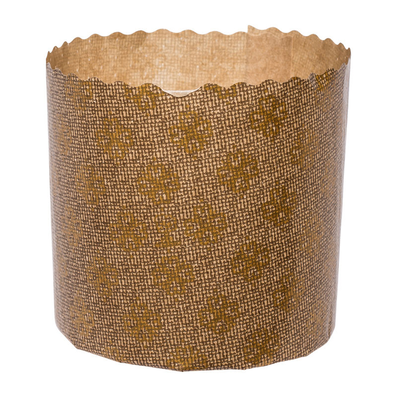 Ecopack Mould Panettone Alto 90X90Mm Gold  - 10Pc