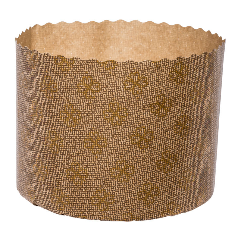 Ecopack Mould Panettone Alto 110X85Mm Gold  - 10Pc