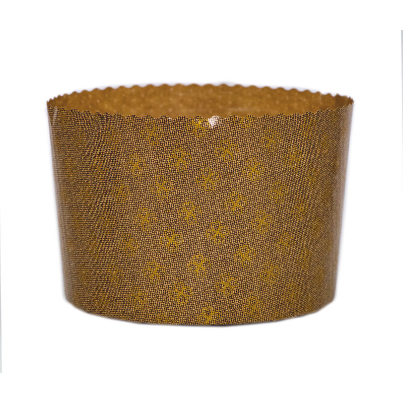 Ecopack Mould Panettone Alto 154X112Mm Gold  - 10Pc