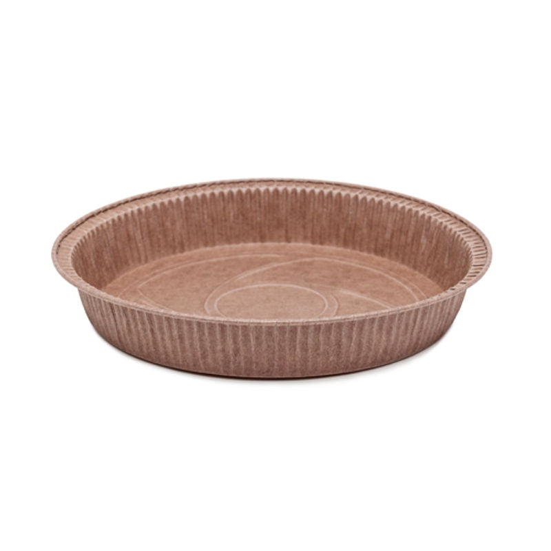 Ecopack Paper Pie Mould Round 200X34X216 Brown  - 10Pc
