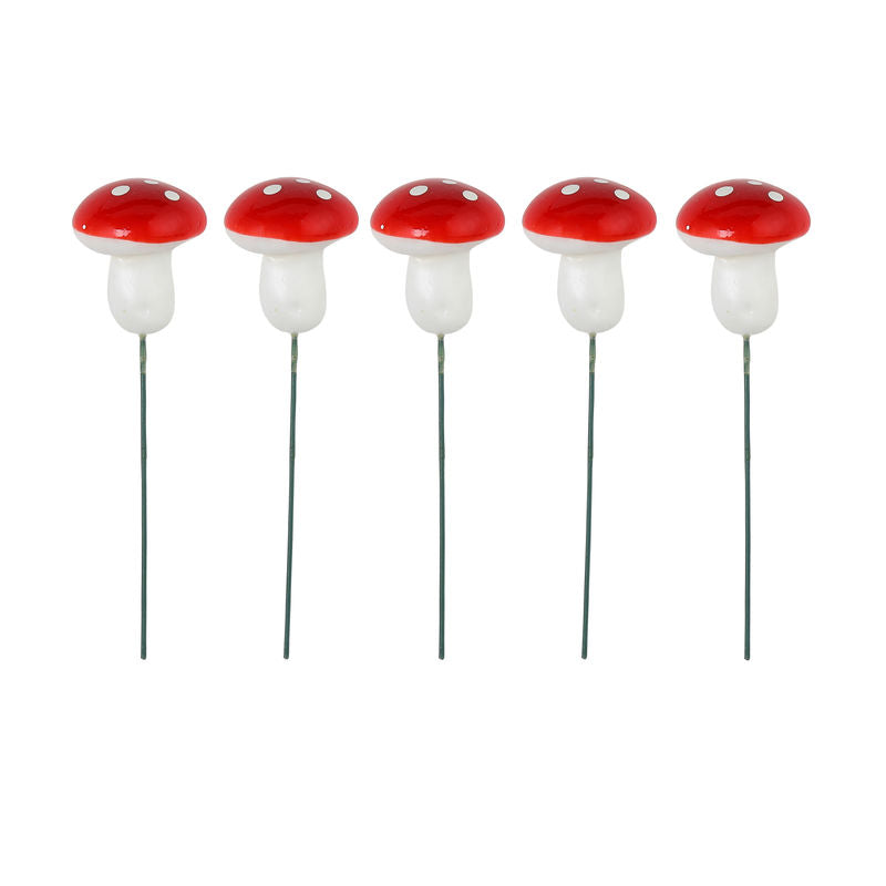 Redman X'Mas Mushroom Plastic  -  5Pc