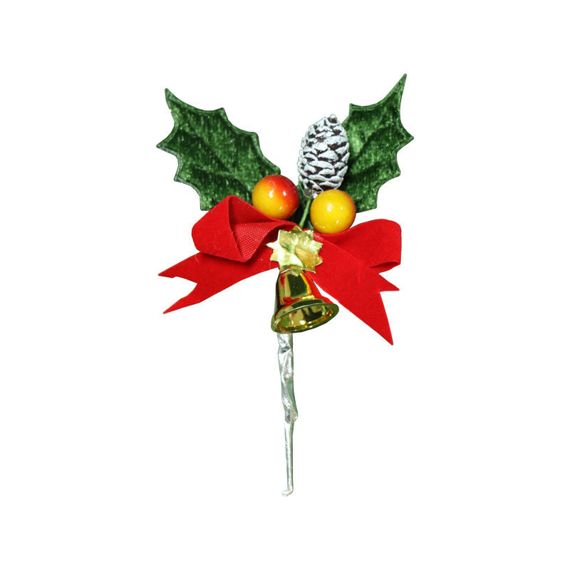 Redman X'Mas Leaf W/Berry & Bell  -  5Pc
