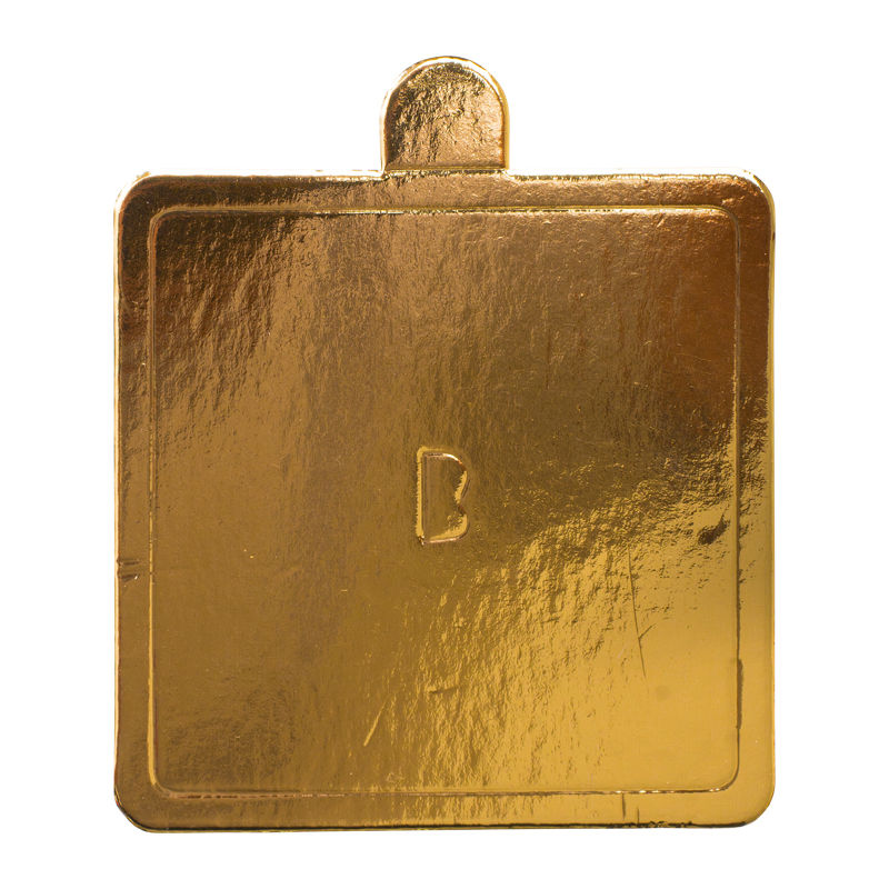 Redman Paper Plate Gold Square 7.5X7.5Cm  - 00Pc