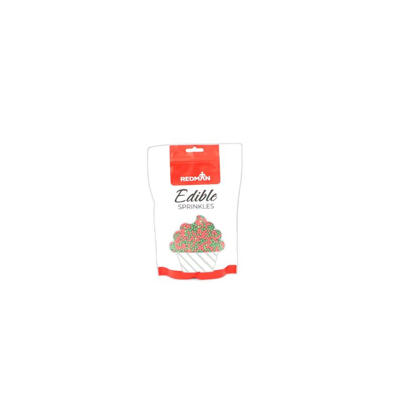 Redman Red Green Sugar Pearl Decor 4Mm  - 500 G