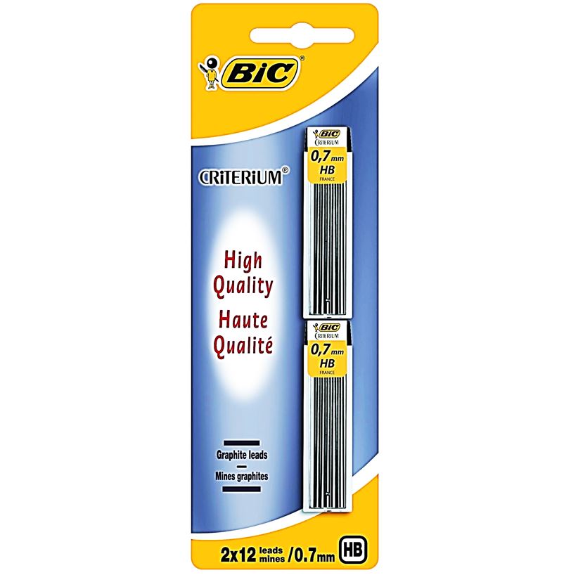 Bic Tube Of 24 Pencil Leads 0.7Mm  - 24Pc