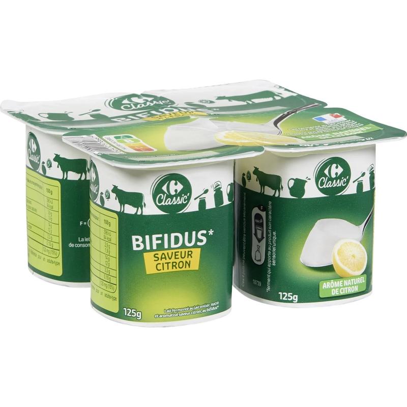 Carrefour Bifidus Lemon Yogurt  - 125 G