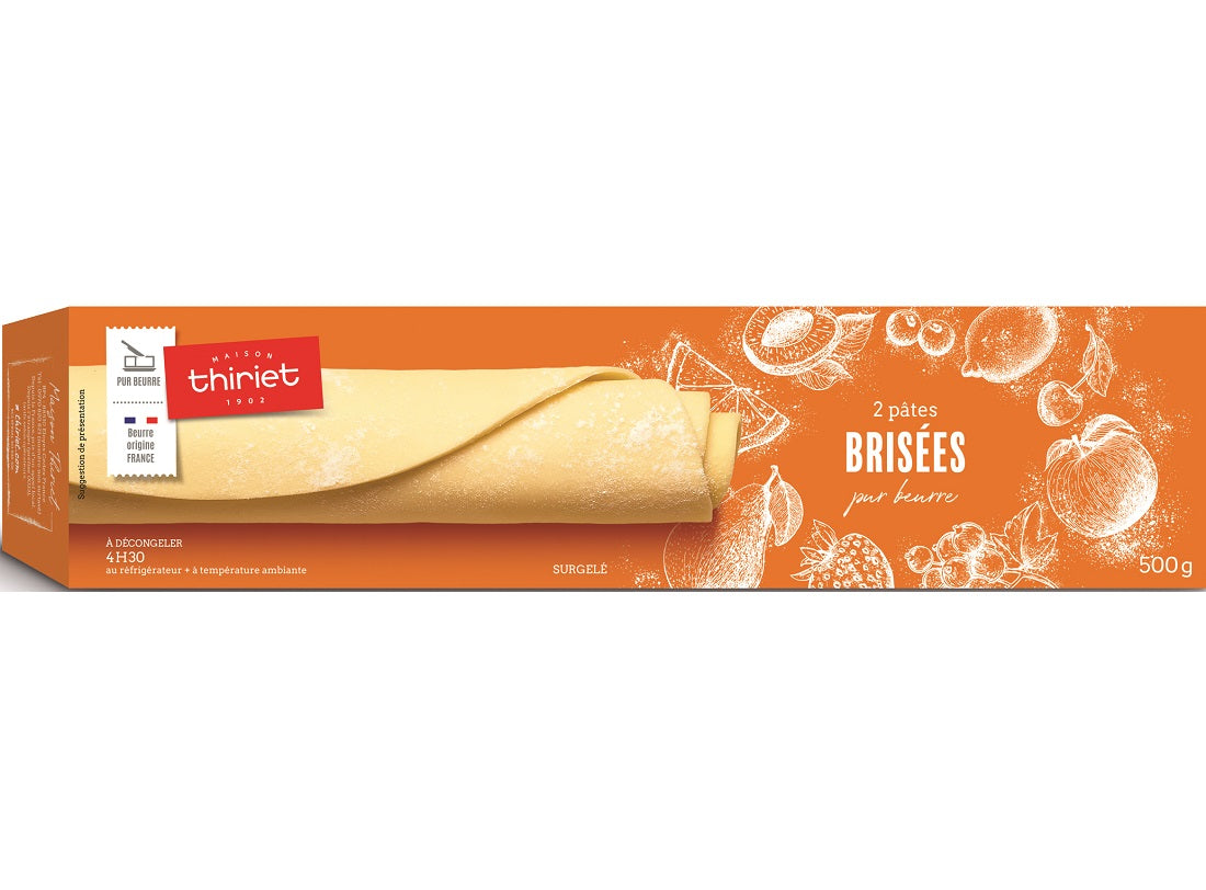 Thiriet Pure Butter Shortcrust Pastry Sheets To Unroll - 500 g (2 Pieces)