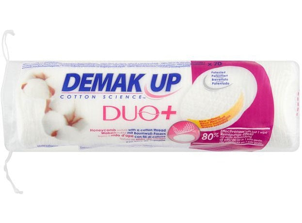 Demak Up Duo+ Make-Up Removal Cotton Pads  - 70Pc