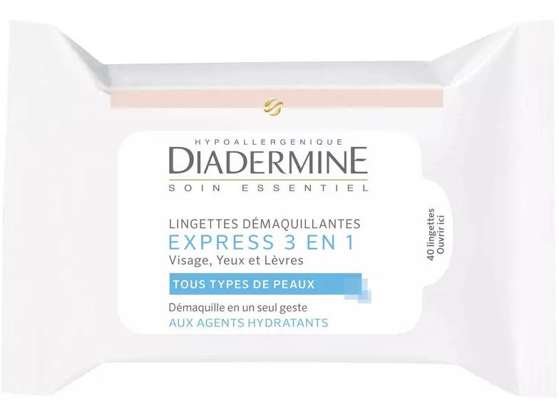 Diadermine Face And Eye Makeup Remover Wipes  - 40Pc