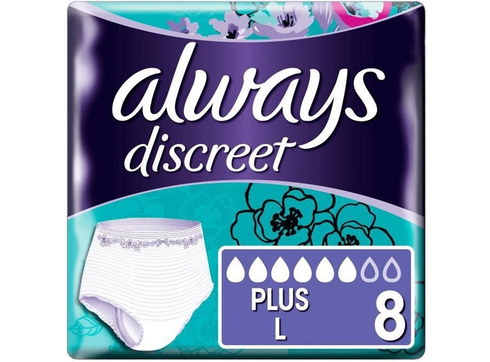 Always Discreet Plus Bladder Pants  -  8Pc