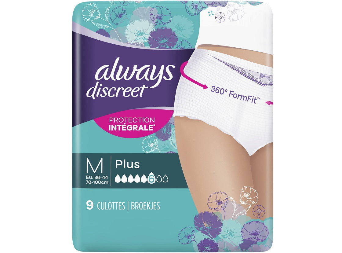 Always Discreet Plus Bladder Pants  -  9Pc