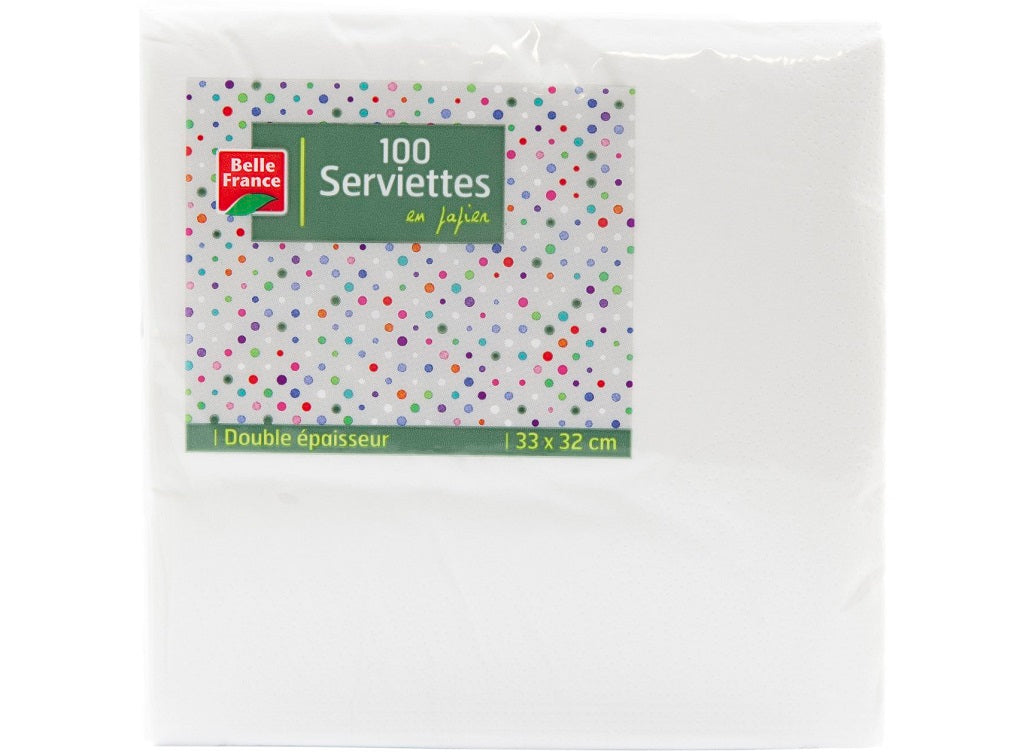 Belle France White 2-Ply Paper Towels  - 100 Pc