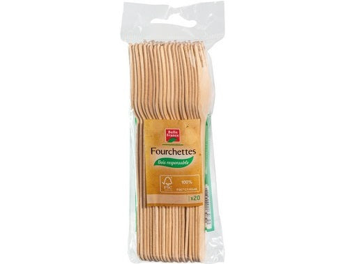 Belle France Wooden Forks  - 20Pc