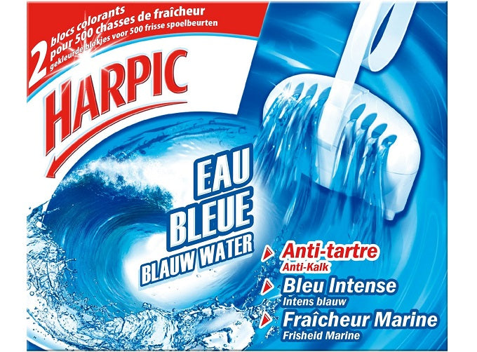 Harpic Blue Water Anti-Scaling Toilet Blocks  -  2Pc