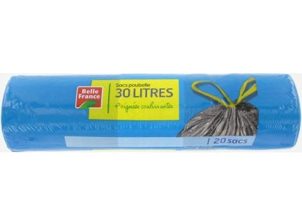 Belle France Bin Liners With Handles 30L  - 20Pc
