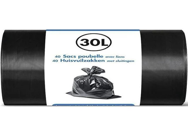 Black Bin Liners - 40 Pc