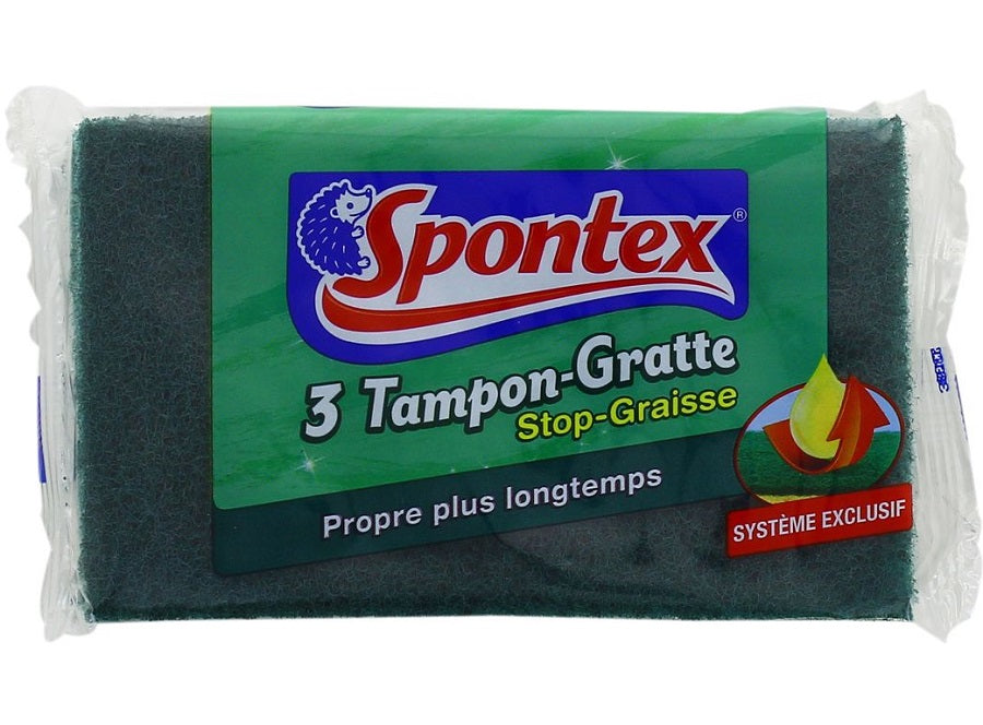 Spontex Stop Grease Scratch Pads  -  3Pc