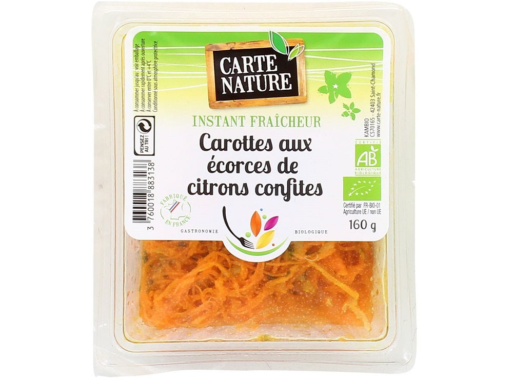 Carte Nature Org Grated Carrots Lemon Peel  - 150 G