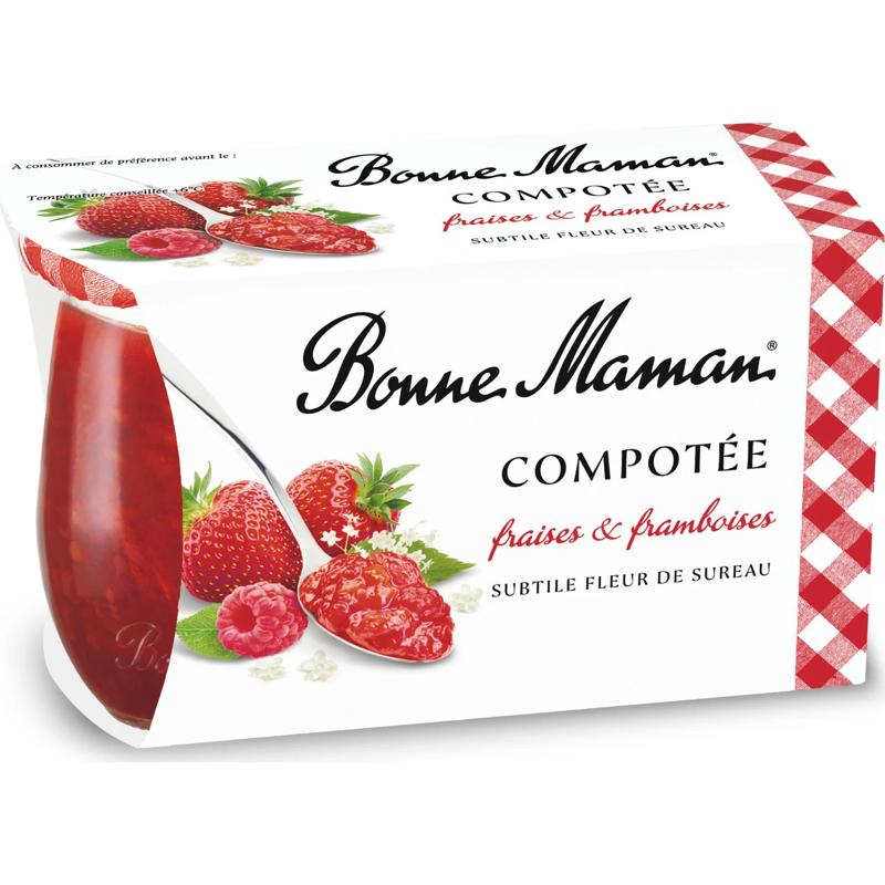 Bonne Maman Strawberry Raspberry Compote  - 130 G
