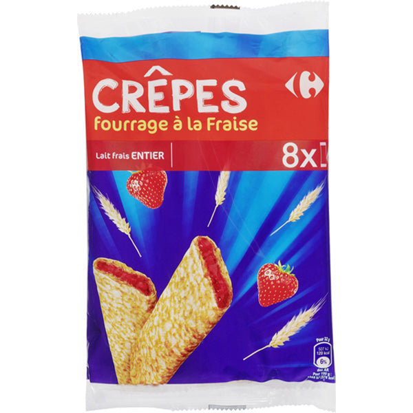 Carrefour Strawberry Filled Crepes  -  32 G