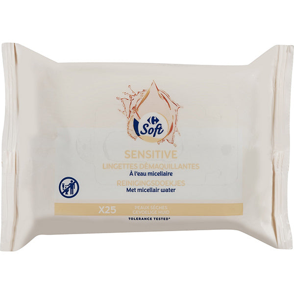 Carrefour Micellar Water Make-Up Wipes  - 25Pc