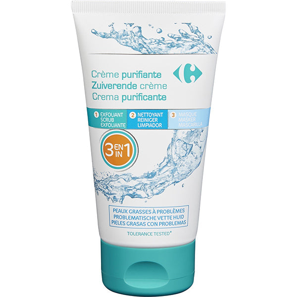 Carrefour 3In1 Purifying Face Cream  - 150 ML