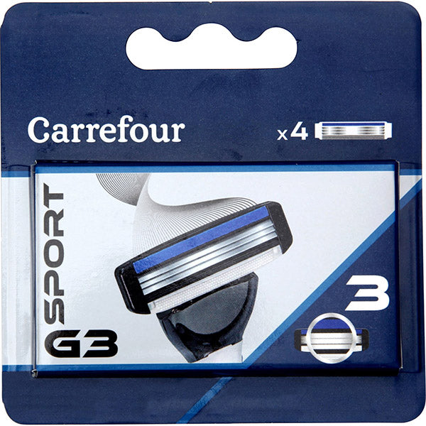 Carrefour Razor Blade Refills Sport G3  -  4Pc