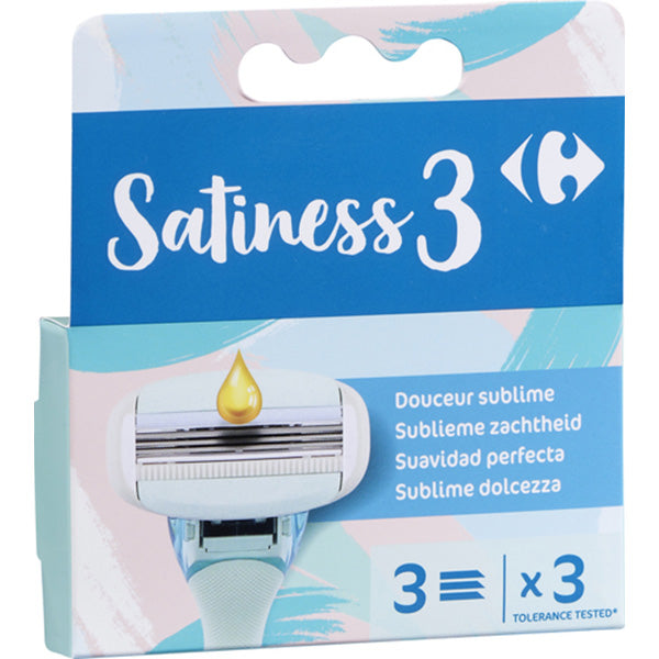 Carrefour Razor Blade Refills Satiness  -  3Pc