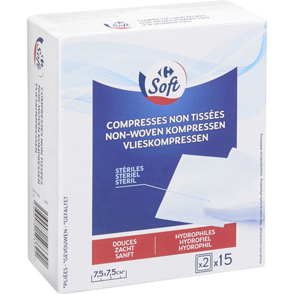 Carrefour Sterile Non-Woven Swabs  - 30Pc