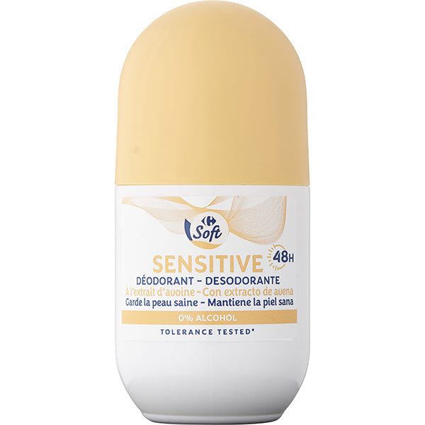 Carrefour Sensitive 48H Roll-On Deodorant  - 50Ml