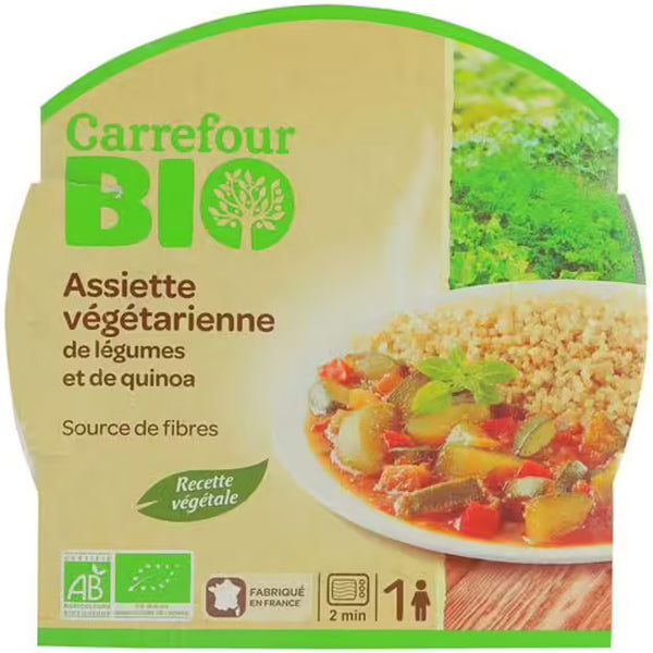 Carrefour Organic Vegetable Quinoa Plate  - 350 G