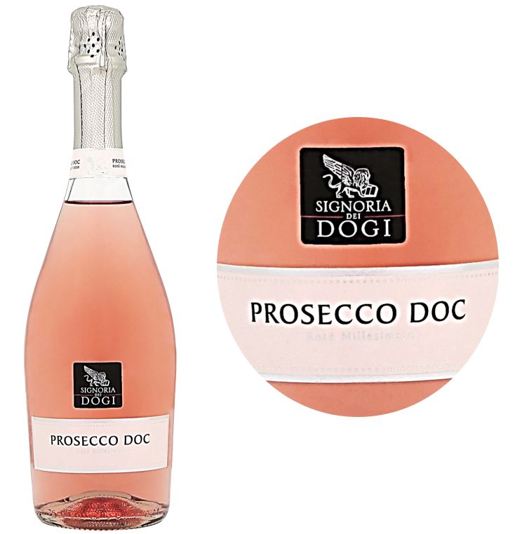 Signoria Dei Dogi Glera Prosecco Extra Dry Rose Wine  - 75Cl