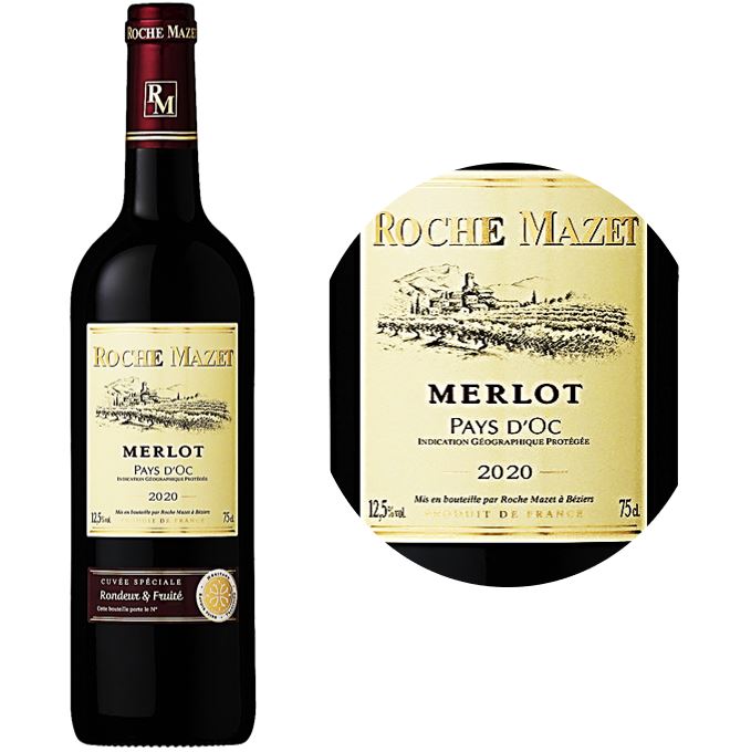 Roche Mazet Merlot Pays D Oc Red Wine  - 75Cl
