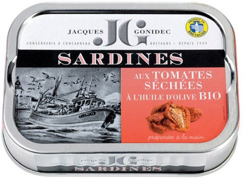 J. Gonidec Organic Sardines With Dried Tomatoes  - 115 G