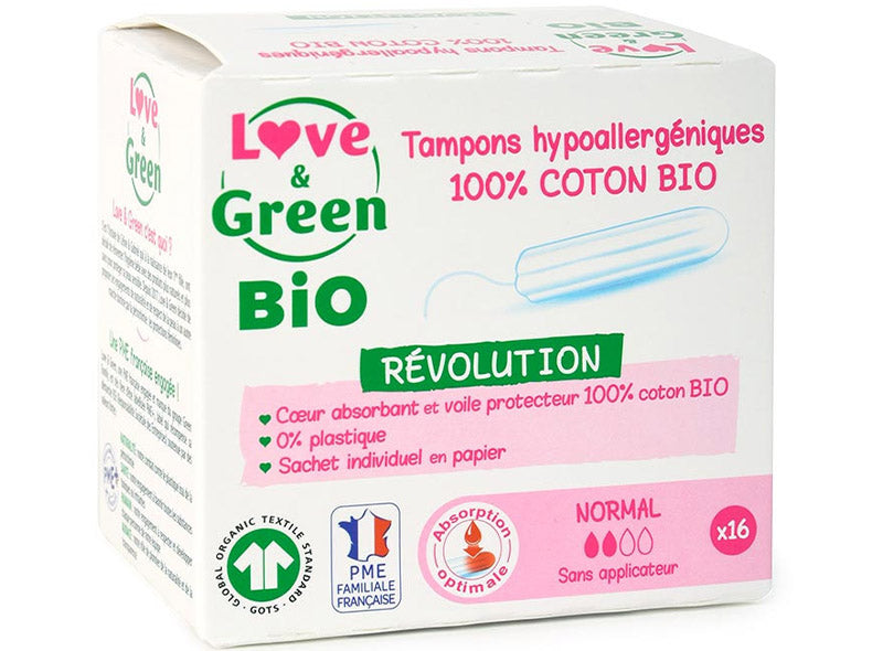 Love Green Organic Regular Tampon Digital  - 16Pc