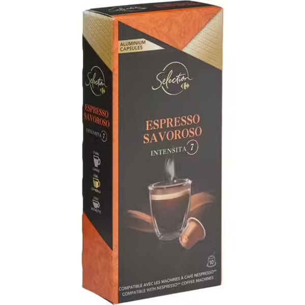Carrefour Balanced Espresso Coffee Capsules  - 10Pc