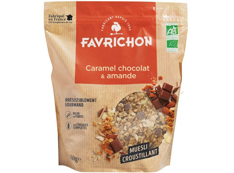 Favrichon Organic Caramel Chocolate Muesli  - 450 G