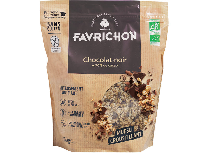 Favrichon Organic Dark Chocolate Muesli  - 450 G