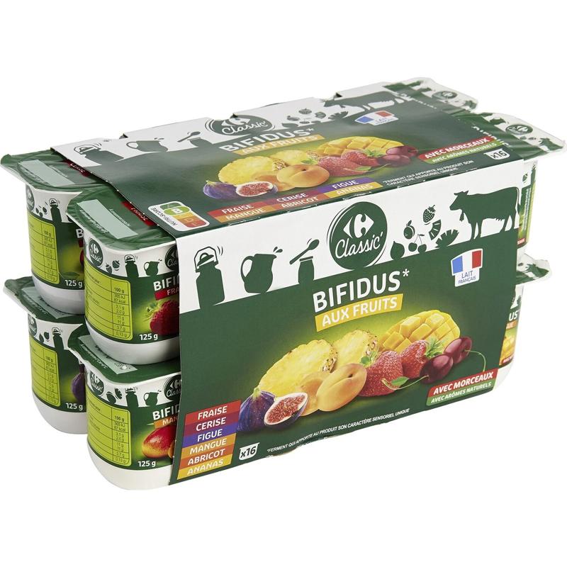 Carrefour Bifidus Fruits Yogurt  - 125 G