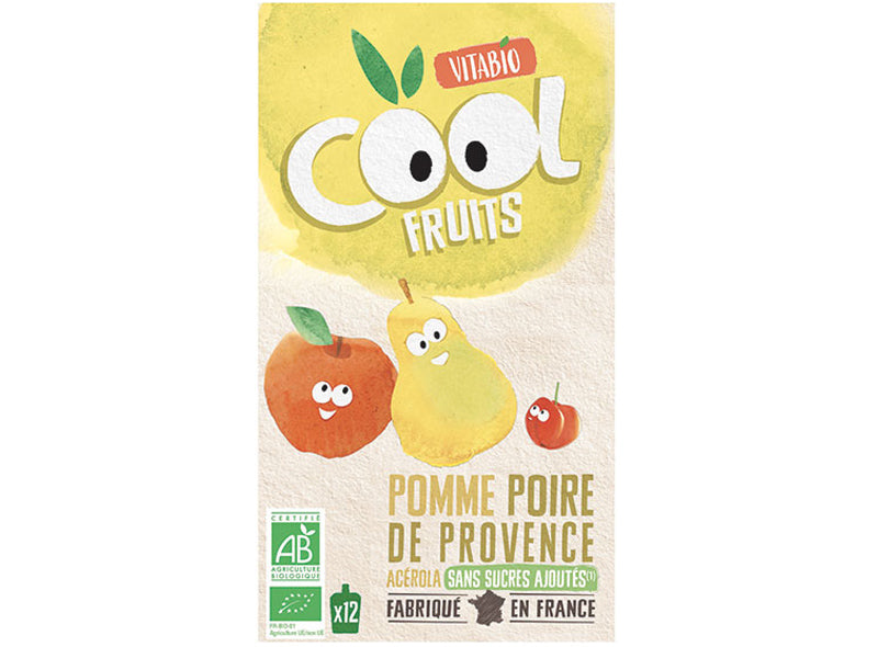 Vitabio Organic Cool Fruit Apple Pear Puree  -  90 G