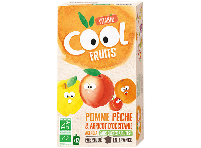 Vitabio Organic Cool Fruit Apple Peach Apricot  -  90 G
