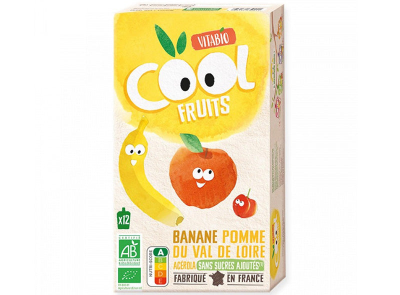 Vitabio Organic Cool Fruit Apple Banana Puree  -  90 G