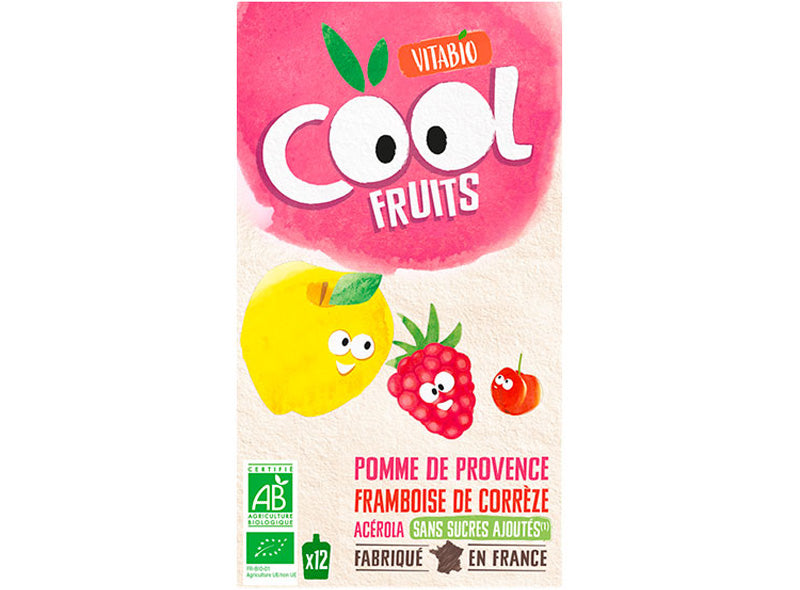 Vitabio Organic Cool Fruit Apple Raspberry Puree  -  90 G