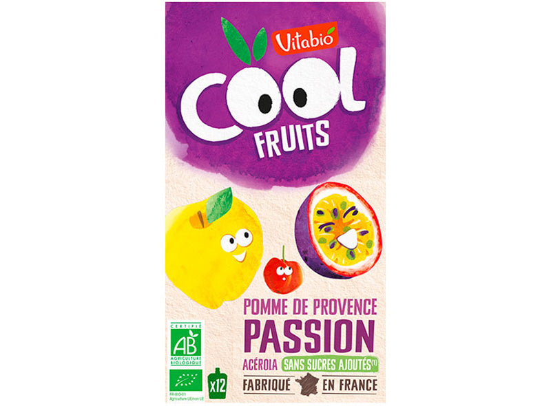 Vitabio Organic Cool Fruit Apple Passion Puree  -  90 G