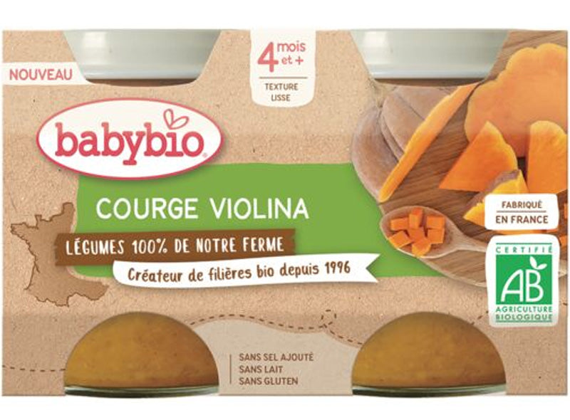 Babybio Organic Violina Squash Baby Food  - 130 G